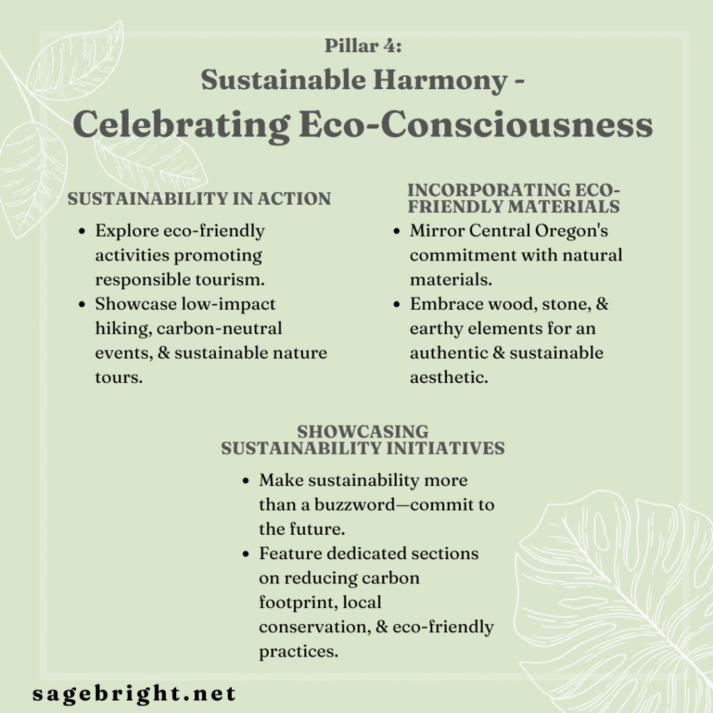 Pillar 4: Sustainability in Action, Incorporating Eco-Friendly Materials, Showcasing Sustainability Initiatives
